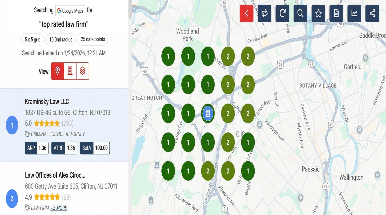 Kraminsky Law ranking after Local SEO